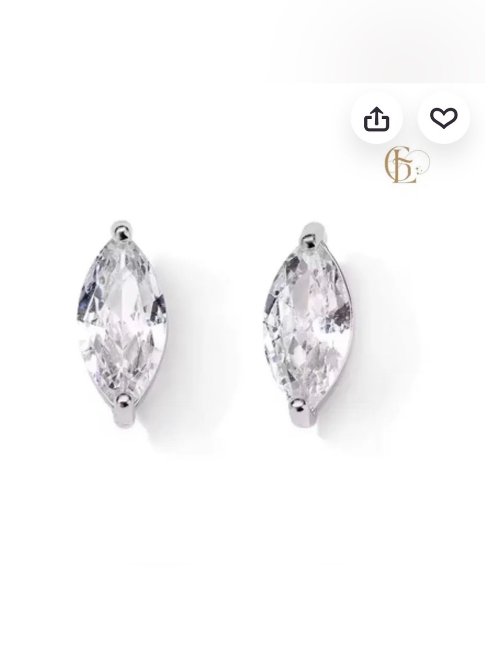 Classic Marquise Moissanite Stud Earrings Set In 925 Silver
